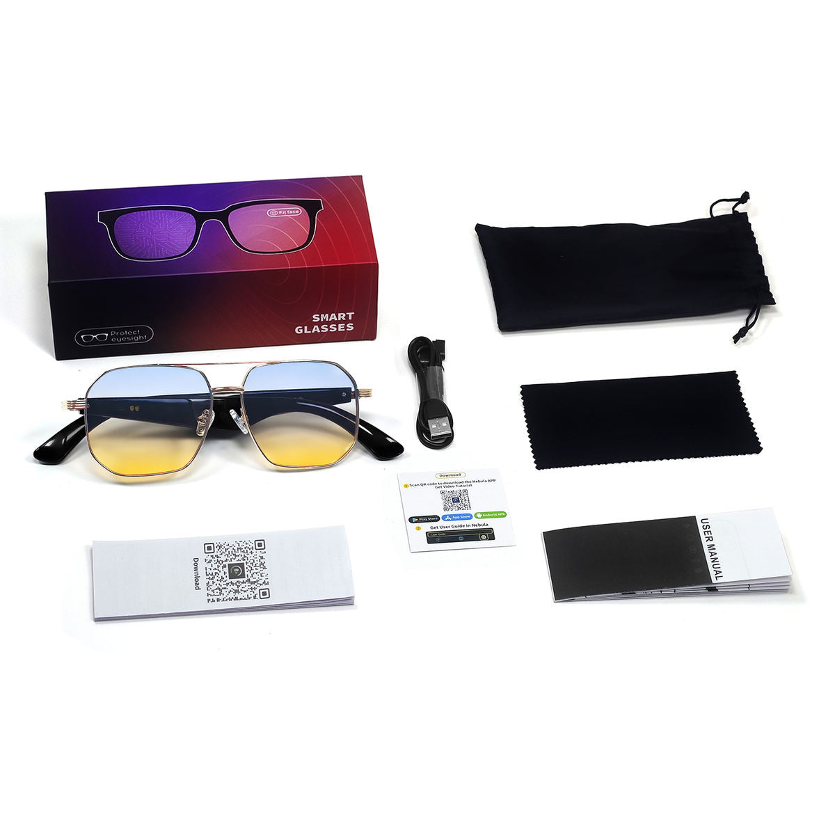 AI Smart Translation Glasses with Bluetooth | Real-Time Translator | AI Voice Assistant | Open-Ear Audio | UV Protection