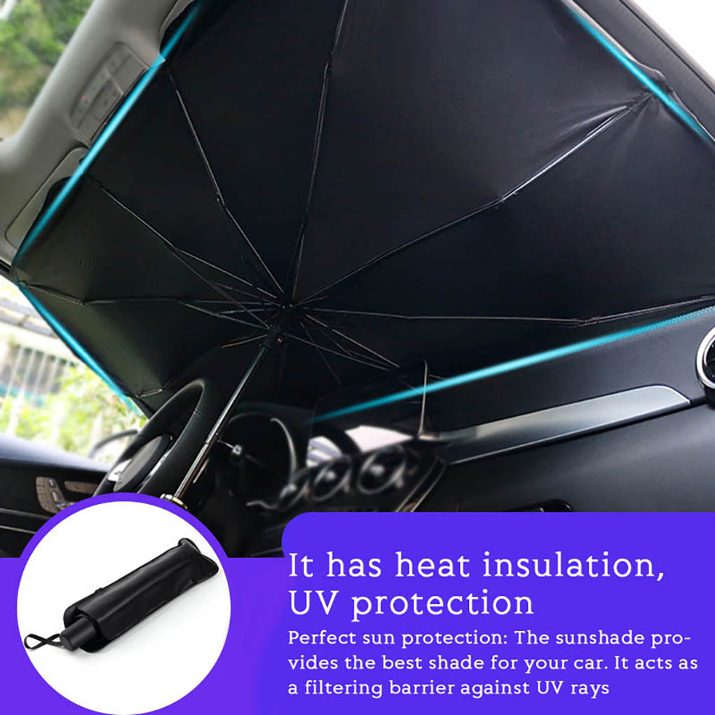Foldable Car Windshield Sunshade Umbrella – UV Protection & Heat Reflective Front Window Cover
