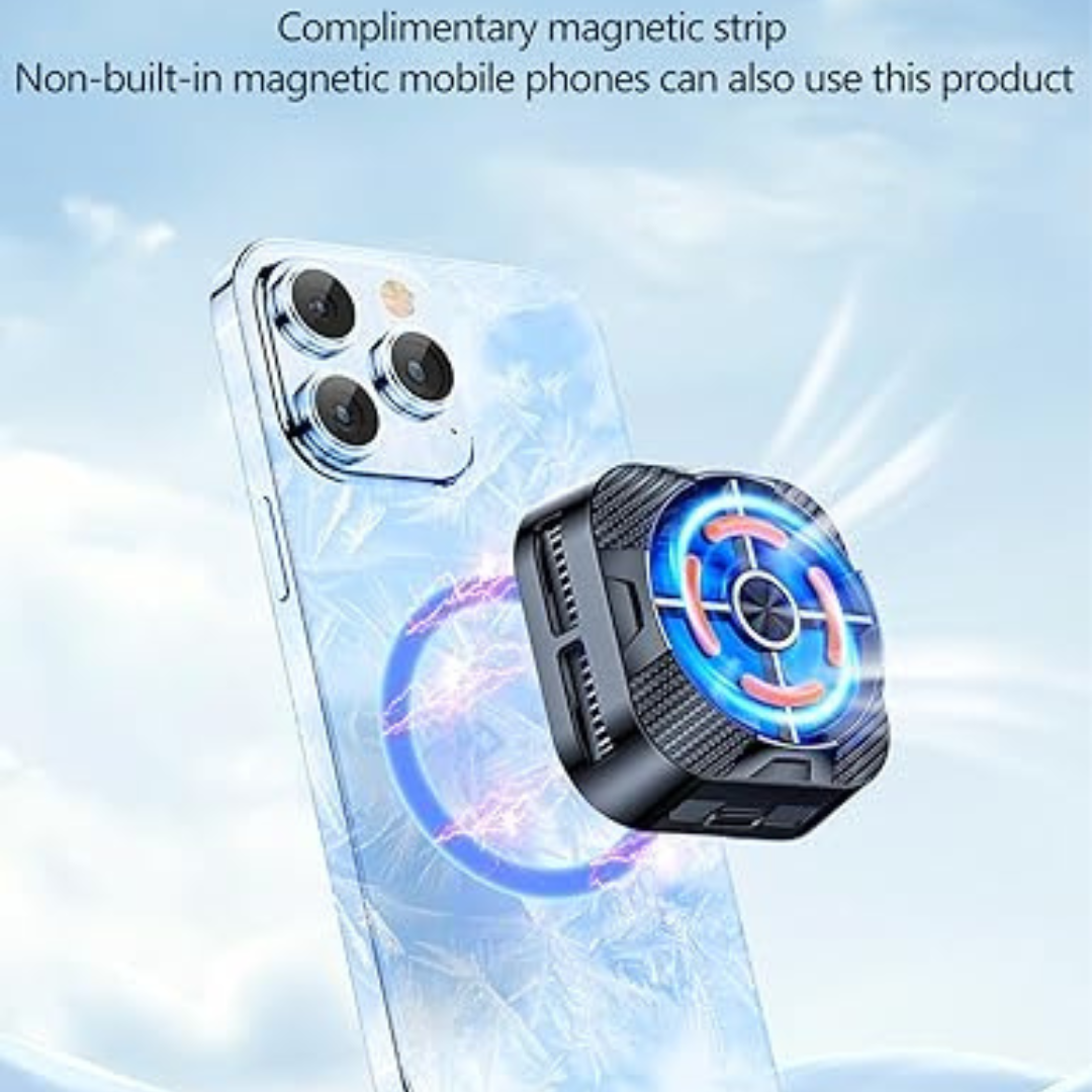 MagCool Pro™ Magnetic Semiconductor Phone Cooling Fan | RGB LED | Ultra-Quiet | Type-C Gaming Phone Cooler
