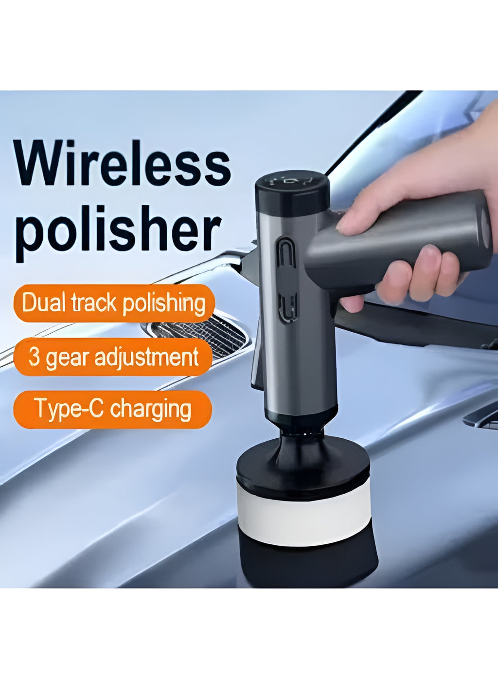 Wireless Cordless Car Polisher & Waxing Machine – 3-Speed Rechargeable Buffer