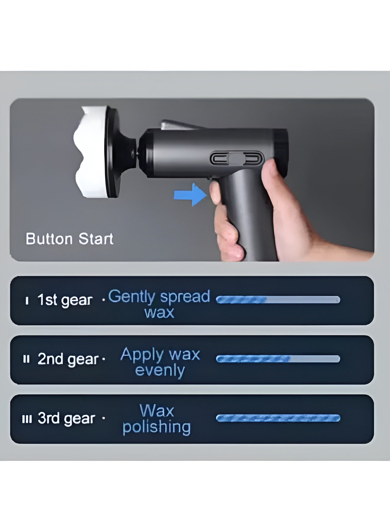 Wireless Cordless Car Polisher & Waxing Machine – 3-Speed Rechargeable Buffer