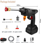 Cordless High Pressure Washer Gun | Double 48V Battery | Portable Car, Home Cleaning Machine