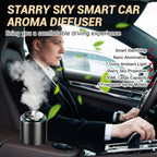 Smart Car Aroma Diffuser with Starry Sky Projector & 7-Color Ambient Light